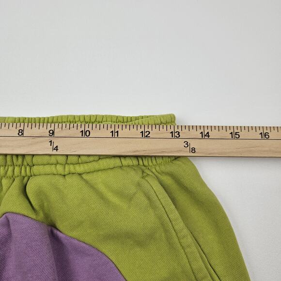 Nike Men Sportswear Color Clash Knit Sweat Shorts Men's S Green/Purple Fleece - Picture 7 of 11
